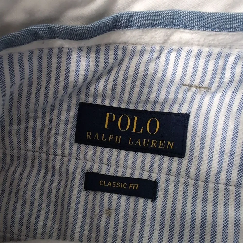 Polo‎ Ralph Lauren Pants Men's 38/34 Khaki Classic Fit Flat Front Chinos Recent